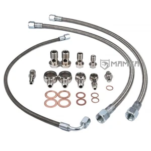 Línea de agua de aceite turbo MAMBA para Nissan Skyline RB25DET con stock T3 (refrigerante de 18 mm) - Imagen 1 de 5