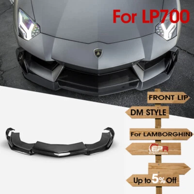 Para LAMBORGHINI Aventador LP700 DM Estilo Fibra de Carbono Labio Frontal con Kits Canard Foto 1 de 4