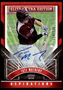 2015 Panini Elite Extra Edition Aspirations Die Cut Autographed Prospects Tate - Picture 1 of 2