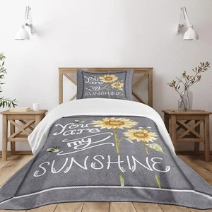 Lunarable You are My Sunshine Bedspread, You are My Sunshine Words on Blackboard - Picture 1 of 3
