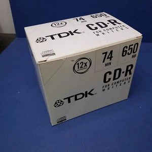 TDK CD-R 10 Pk 650 MB 74 Min Nuevo Sellado 16x Hecho en Taiwán Estuches Joyeros Estándar - Imagen 1 de 2