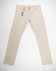 Pantalones de mezclilla Isaia $800 nuevos con etiquetas lana beige calce ajustado 5 bolsillos (54 IT) 38 EE. UU. - Imagen 1 de 7