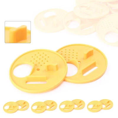 WISDOM-AUK 12x Plastic Beekeepers Bee Hive Nuc Box Entrance Gates Beekeeping Tool Yellow