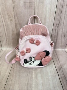 Minnie Mouse Disney Backpack - Pink - 3D Bow Accents - Bow Zippers - Very Cute! - Picture 1 of 12
