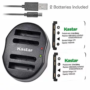 Kastar Battery & USB Dual Charger for Olympus LI-42B Stylus 720 830 Tough 3000 - Picture 1 of 6