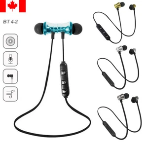 Écouteurs magnétiques intra-auriculaires sans fil Bluetooth 4.2 pour iPhone Samsung LG... - Photo 1 sur 13