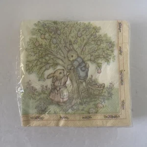 Vintage Party Creations Paper Napkins Storybook Easter Bunny With Eggs Design - Picture 1 of 4