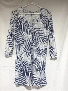 Portocruz Damen weiß schwarz Schwimmen Überziehen Tunika 3/4 Ärmel V-Ausschnitt XLarge - Bild 1 von 8