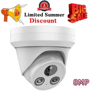 HIKVISION Compatible 4K 8MP 3XZOOM Varifocal POE IR Seguridad CÁMARA IP Torreta - Imagen 1 de 16