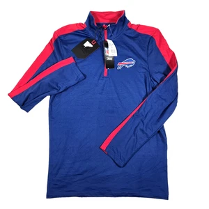Buffalo Bills Antigua Blue NFL Quarter-Zip Pullover Jacket Adult Small New - Picture 1 of 15