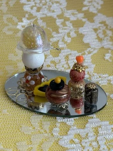 Beautiful Barbie Multicolored 1” Perfume Bottles Lamp mirrored tray sunglasses - Picture 1 of 4