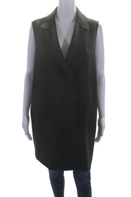 Blusa verde Elie Tahari para mujer con cuello en V sin mangas con botones delanteros talla L Foto 1 de 3