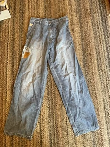 Timberland Med Blue Jeans Boys Teen SIZE 16 embroidered straight leg Relax fit - Picture 1 of 5