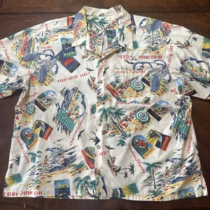 Vintage Herren Florida Turnpike Mitarbeiter Hawaiihemd Mautstelle 2XL - Bild 1 von 6