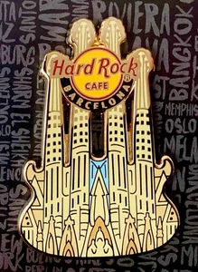 2015 HARD ROCK CAFE BARCELONA SAGRADA FAMILIA GITARREN-PIN - Bild 1 von 2