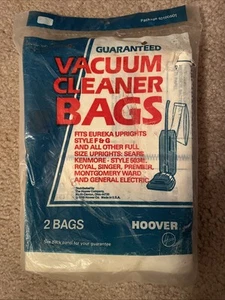 (2) HOOVER / EUREKA / SEARS UPRIGHT VACUUM CLEANER BAGS-FITS STYLE F & G VACS - Picture 1 of 7
