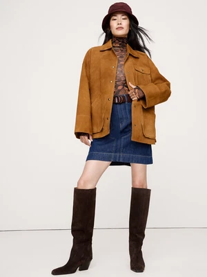 Jaqueta de camurça Banana Republic XL Heritage camelo #825344 outono 2025 - Imagem 1 de 4