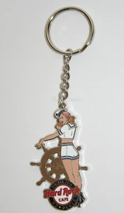 Schlüsselanhänger Hard Rock Cafe Honolulu Hawaii Vintage 2014 Matrosenmädchen Metall - Bild 1 von 2