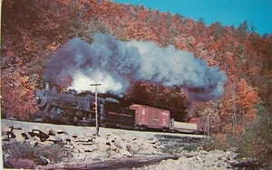 Vintage RPPC Postcard Norfolk & Western Merchandise Freight Train Virginia - Picture 1 of 2