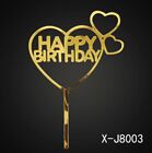 New Love Happy Birthday Cake Topper Card Acrylic Party Decor Valentine  Heart