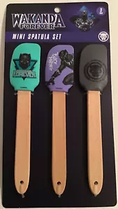 NUOVO Set Mini Spatola Silicone Marvel Wakanda Forever Set Pantera Nera Cottura - Foto 1 di 7