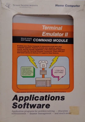 TI-99/4A -- TERMINAL EMULATOR II (CARTRIDGE PHM3035) #MIT TASTATUR-SCHABLONE - Bild 1 von 4