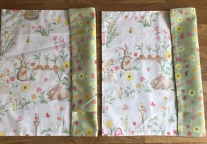2 * 16” Cushion Covers Made W/ Dunelm Garden & Floral Cotton Fabric New Easter - Picture 1 of 12