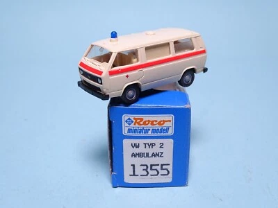 Roco 1355 - 1:87 - VW Bus Typ 2 Ambulanz + Zubehör in OVP    #2848 - Bild 1 von 4