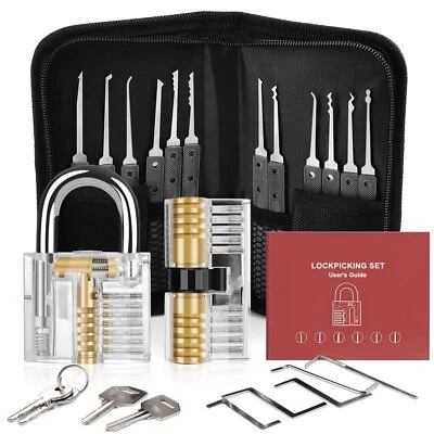	Lockpicking Set 26 Stück Dietrich Set für Anfänger und Profis schwarz - Bild 1 von 4