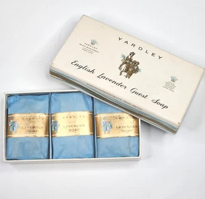 Jabón vintage de lavanda inglesa Yardley para invitados 3 barras 1,6 oz cada una en caja original - Imagen 1 de 12