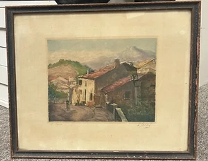 Emile Gallois and Rene Lorrain "Etching in Color" Etching - H&N in Plate - Picture 1 of 7