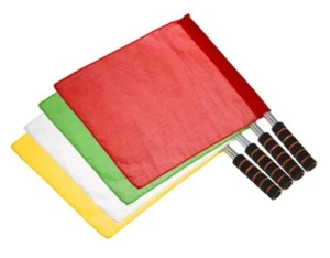 4pcs Referee Flags Set Stainless Steel Pole Sponge Grip Linesman Signal, 4 Color - Picture 1 of 2