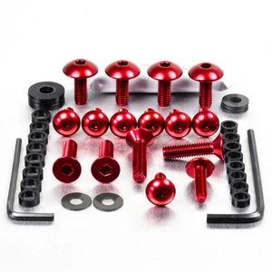 Kit visserie carenage en aluminium TZ125 94 Rouge - Picture 1 of 1