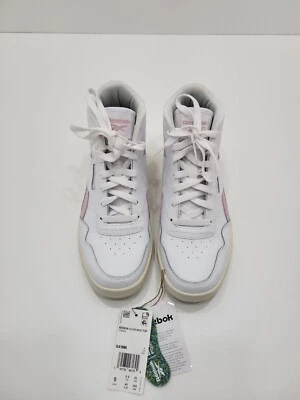 Zapatilla deportiva de tenis Reebok Club de caña alta, para mujer talla 9, blanca/rosa - GX1990 Foto 1 de 4