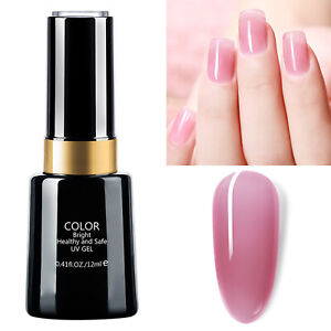 Jelly Ice Transparent Jade Fat Nude Color Translucent Need To Use Nail Lamp To