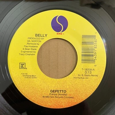 BELLY Gepetto / Slow Dog 45 Sire 7-18358 NEW UNPLAYED ALTERNATIVE - Image 1 of 4
