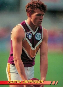 1994 BRISBANE BEARS AFL Card JUSTIN LEPPITSCH Lions - Picture 1 of 2
