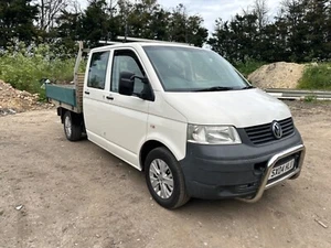 VW Transporter T5 Doka Crew Chassis Cab Double Pick Up Tipper Truck 1.9 - Picture 1 of 12