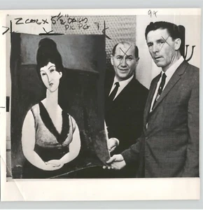 ARTIST Amedeo Modigliani 'The Chocolatier' PAINTING 1961 Vintage Press Photo - Picture 1 of 2