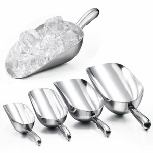Ice Scoop Metal Multifunction Food Scoop S/M/L/XL Popcorn Coffee Beans Kitchen` - Picture 1 of 11