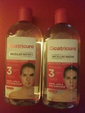 2 PACK CICATRICURE MICELLAR WATER ALL IN 1 FACIAL CLEANSER  FACE CONTOUR 13.5 OZ