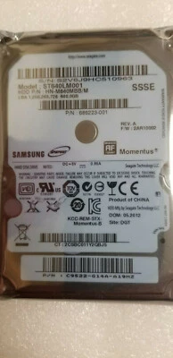 Samsung HN-M640MBB/M FW: 2AR10002 SSSE 640GB 2.5" Hard Drive ST640LM001 - Image 1 of 2