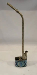 Pipa da fumo tabacco acqua cloisonne cinese vintage 13" Alto - Motivo asiatico. - Foto 1 di 6