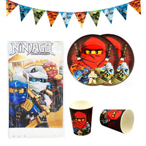 26pcs Red Kai Jay Ninjago Ninja Theme Party Supplies Decoration Set for 12 Kids