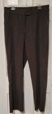 Juniors Joe Benbasset Y2K Low Rise Brown Blue Stripe Dress Pant Juniors Sz 16 - Image 1 of 4