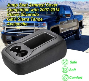 Fit 2007-2014 Chevy Silverado JUMP SEAT Center Console Armrest Cloth Zip Cover - Picture 1 of 11