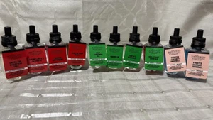 LOT OF 10 ASSORTED HOLIDAY SCENTS BATH & BODY WORKS WALLFLOWER REFILL BULBS NEW - Picture 1 of 7