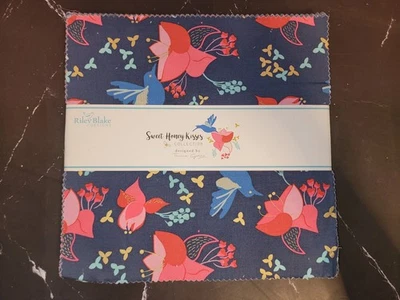 Tela Riley Blake Dulce Miel Besos Algodón Edredón Tela CAPA PASTEL NUEVO Foto 1 de 3