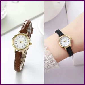 Montres pour femmes mode petit cadran rom bracelet en cuir pour femmes montre à quartz Reloj - Photo 1/32
