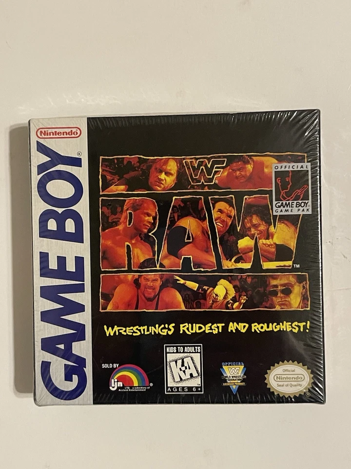 WWF Raw (Nintendo Game Boy, 1994) FACTORY SEALED New Wata VGA WWE  - Image 1 of 4